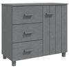 vidaXL Aparador HAMAR 90x40x80 cm pinho maci&ccedil;o cinza-escuro