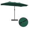 vidaXL Guarda-sol de Jardim Verde 385 x 209 x 244 cm Poli&eacute;ster