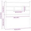 vidaXL Cabeceira de substitui&ccedil;&atilde;o 90 cm derivados madeira/a&ccedil;o carvalho castanho