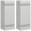 vidaXL Candeeiros de parede p/ exterior 2 pcs a&ccedil;o inoxid&aacute;vel prateado