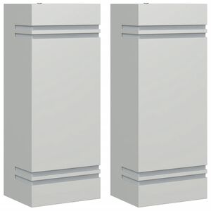 vidaXL Candeeiros de parede p/ exterior 2 pcs a&ccedil;o inoxid&aacute;vel prateado