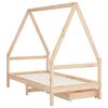 vidaXL Estrutura de cama infantil c/ gavetas 80x160 cm pinho maci&ccedil;o