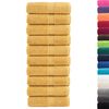 vidaXL Toalhas de bidé premium SOLUND 10 pcs 30x50 cm 600 gsm dourado