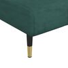 vidaXL Sof&aacute;-cama em forma de L 275x140x70 cm veludo verde-escuro