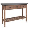 vidaXL Mesa consola 110x35x80 cm madeira de abeto maci&ccedil;a