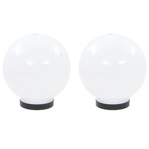vidaXL Candeeiros esf&eacute;ricos LED 2 pcs 20 cm PMMA