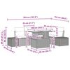 vidaXL Conjunto de Sof&aacute; de Jardim 6 pcs Cinzeto Rattan Sint&eacute;tico