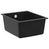 vidaXL Pia Preto 370 x 460 mm 80% Quartzo e 20% Resina