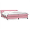 vidaXL Cama com molas colch&otilde;es 200x210 cm veludo rosa