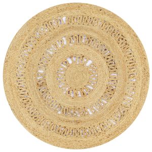 vidaXL Tapete artesanal em juta tran&ccedil;ada 90 cm