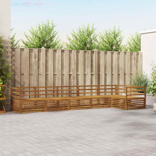 vidaXL Conjunto de Sof&aacute;s para Exterior 6 pcs Natural