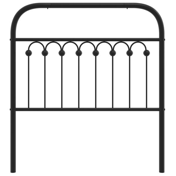 vidaXL Cabeceira de cama 90 cm metal preto