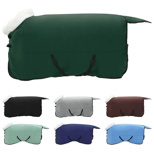 vidaXL Cobertor de Cavalo Verde escuro total 145 cm Fleece polar