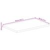 vidaXL Tampo de mesa retangular 50x20x3,8 cm mangueira &aacute;spera maci&ccedil;a
