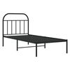 vidaXL Estrutura de cama com cabeceira 90x190 cm metal preto
