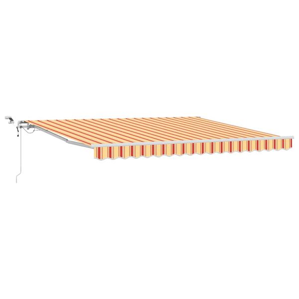 vidaXL Toldo Retr&aacute;til Amarelo e Laranja 400 &times; 300 cm Poli&eacute;ster e Metal
