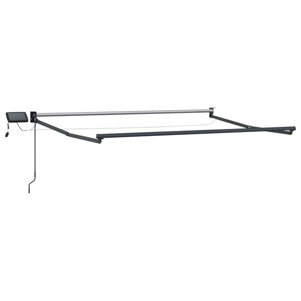 vidaXL Toldo retr&aacute;til manual com LEDs Bege 2,5 x 2 m