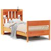 vidaXL Cama c/ estante sem colch&atilde;o 100x200cm pinho maci&ccedil;o castanho-mel
