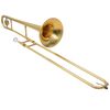 vidaXL Trombone Bb em lat&atilde;o amarelo lacado a dourado