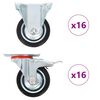 vidaXL 32 pcs Rodas 75 mm