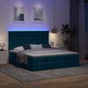 vidaXL Estrutura cama otomana colch&otilde;es 180x200 cm veludo azul escuro