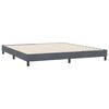 vidaXL Cama box spring c/ colch&atilde;o e LED 180x210 cm veludo cinzento-escuro
