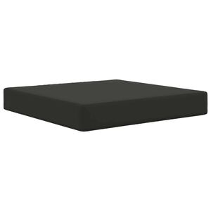 vidaXL Almofada para Sof&aacute; Externo Preto 60 x 60 x 8 cm Poli&eacute;ster