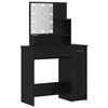vidaXL Conjunto de Mesa de Maquiagem com LED 2 pcs Carvalho Preto