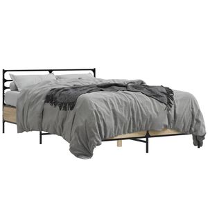 vidaXL Estrutura de cama 140x190 cm derivados madeira/metal