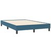 vidaXL Cama com molas/colch&atilde;o 120x210 cm veludo azul-escuro