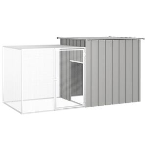 vidaXL Gaiola p/ coelhos 200x91x100 cm a&ccedil;o galvanizado cinzento