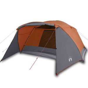 vidaXL Tenda de campismo c/ avan&ccedil;ado para 4pessoas imperme&aacute;vel laranja