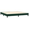 vidaXL Cama box spring c/ colch&atilde;o/LED 200x200 cm veludo verde-escuro