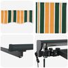 vidaXL Toldo Retr&aacute;til Verde e Amarelo 400 &times; 300 cm Alum&iacute;nio e Tecido