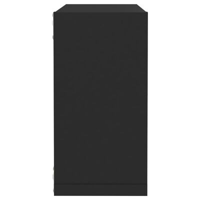 vidaXL Prateleiras de parede em forma de cubo 6 pcs 30x15x30 cm preto