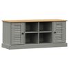 vidaXL Sapateira VIGO 106x35x45 cm madeira de pinho maci&ccedil;a cinzento