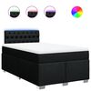 vidaXL Cama boxspring com colch&atilde;o 120x190 cm tecido preto