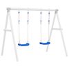 vidaXL Assentos de baloi&ccedil;o com cordas 2 pcs 37x15 cm polietileno azul