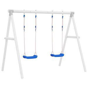 vidaXL Assentos de baloi&ccedil;o com cordas 2 pcs 37x15 cm polietileno azul