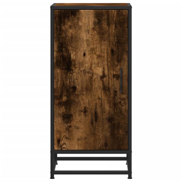 vidaXL Aparador 35,5x35x76 cm deriv. de madeira/metal carvalho fumado