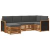 vidaXL Conjunto de Sof&aacute; Sectional 5 pcs Natural e Antracite