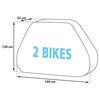 Eurotrail Capa de bicicleta p/ traseira 2 bicicletas
