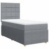 vidaXL Cama com molas/colch&atilde;o 80x200 cm tecido cinza-claro