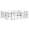 vidaXL Gaiola p/ animais de 52 pain&eacute;is c/porta 245x210x70 cm a&ccedil;o preto
