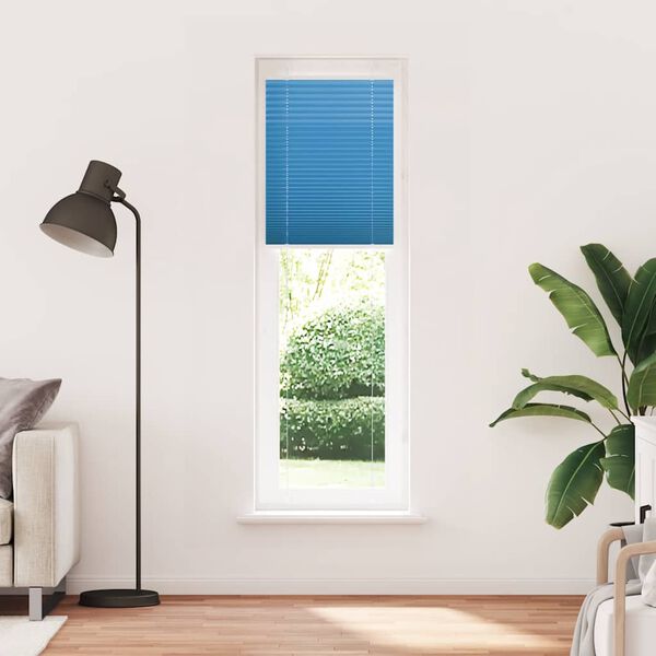 vidaXL Plissado Cego Azul 65x200 cm Largura Tecido 64,4 cm Poli&eacute;ster
