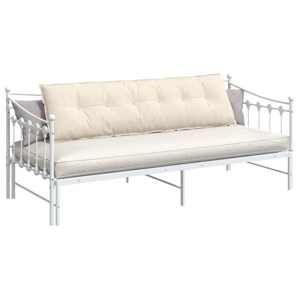 vidaXL Travesseiro para Costas Creme 180 x 50 cm