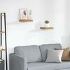 vidaXL Prateleira de Parede 2 pcs Bege 23 x 23,5 x 4 cm
