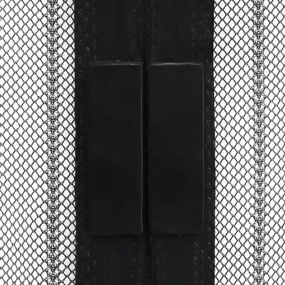 vidaXL Cortinas de porta anti-insetos magnéticas 2 pcs 230x160cm preto