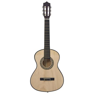 vidaXL Guitarra clássica iniciantes/crianças 1/2 34" madeira de tilia