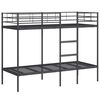 vidaXL Beliche sem colch&atilde;o 75x190 cm a&ccedil;o preto